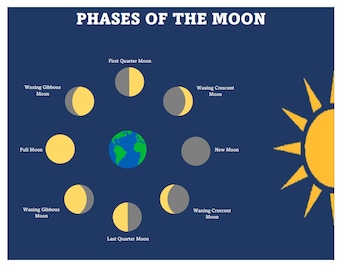 Moon Phase Chart: Homeschool Printable (PDF File)