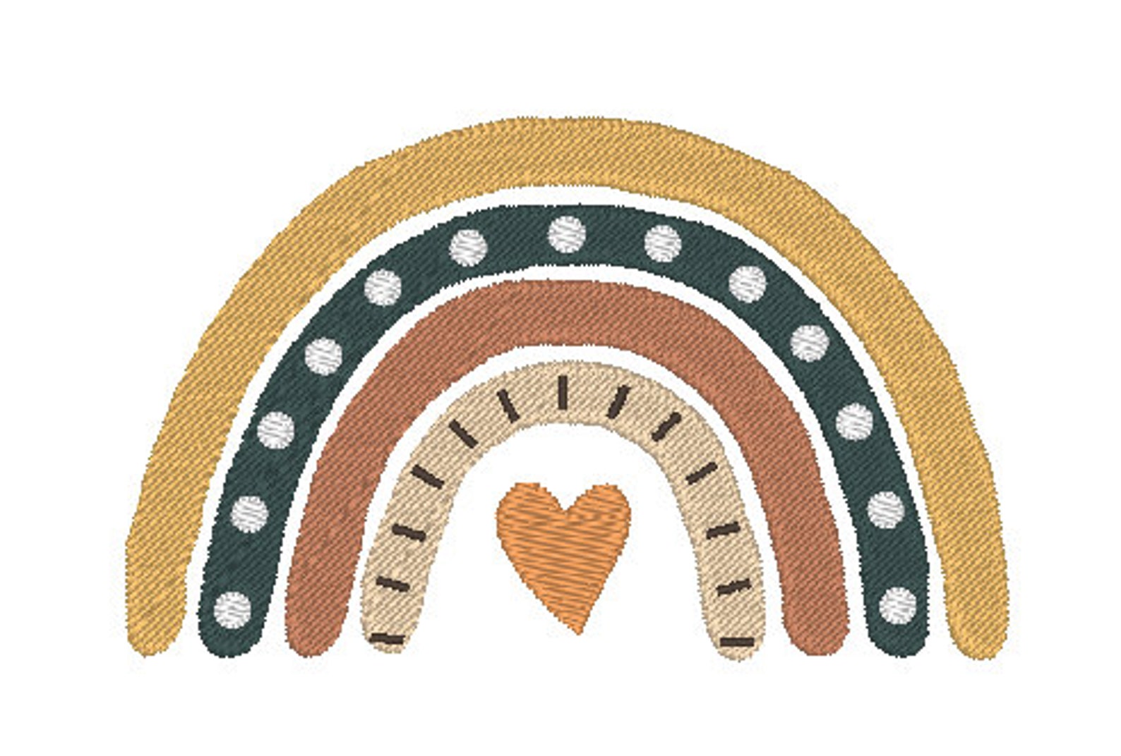 Boho Rainbow Machine Embroidery Design: 5 Sizes (instant Download) - Etsy