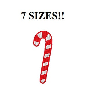 Christmas Candy Cane Machine Embroidery Design - 7 Sizes - Christmas Candy Cane Winter Design - Instant Download