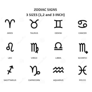 Wzory do haftu maszynowego ze znakami zodiaku - 3 ROZMIARY - Natychmiastowe pobranie - Wzory do haftu ze znakami zodiaku