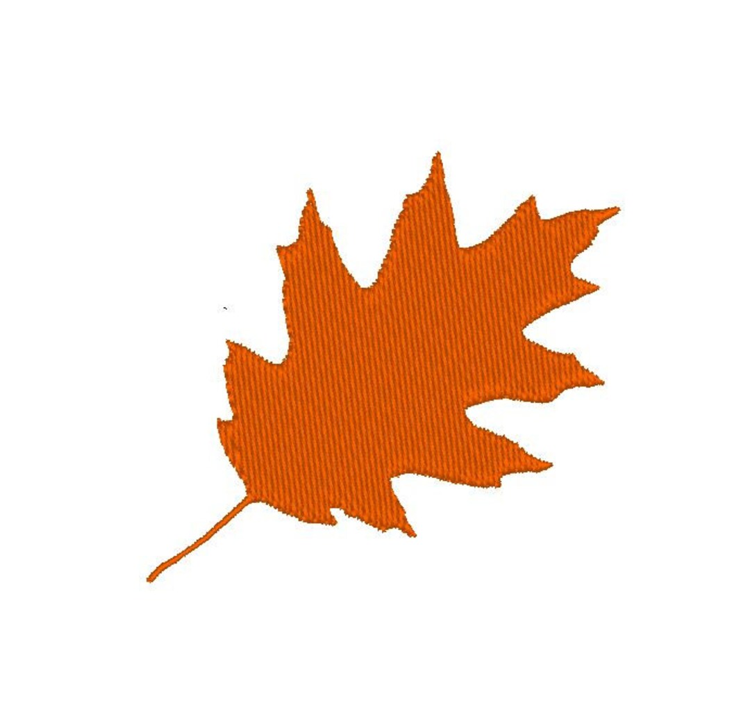 Fall Oak Leaf Embroidery Design: Silhouette 7 Sizes (instant Download ...