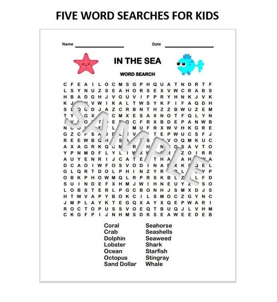 Printable Word Searches for Kids Camping or Road Trip | Etsy