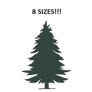 Peut inclure: Une silhouette d'un arbre de conifère vert foncé. 8 TAILLES!!!