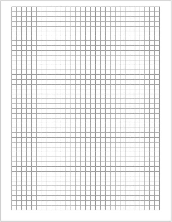 printable 1 4 inch graph paper pdf file etsy