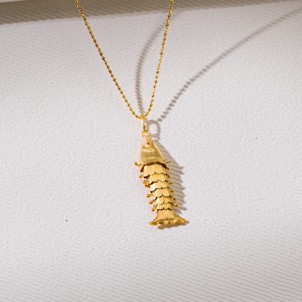 Gold Fish Necklace,Fish Necklace,Fish Lover Necklace,Fish Lover Necklace,Fisher Necklace