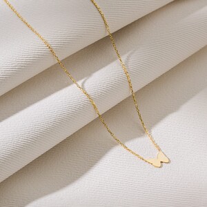 Butterfly Gold Charm Necklace | Sterling Silver Gold Plated Butterfly Necklace | Minimalistic Dainty Necklace | Hypoallergenic jewelry