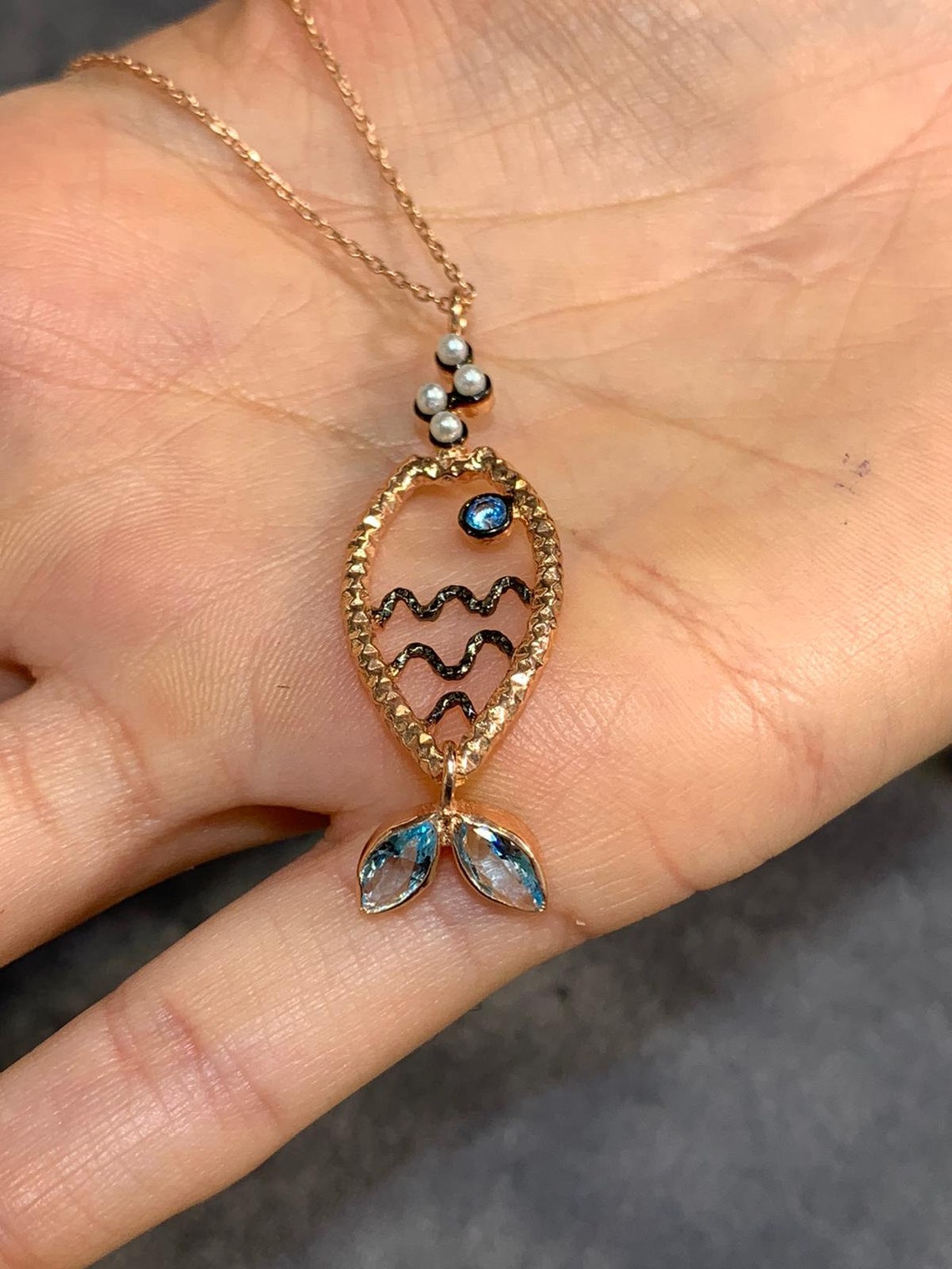 Tidal Treasure Fish Charm Necklace main image 0