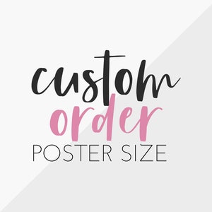 ORDINE PERSONALIZZATO: formato poster dell'invito ordinato, file DIGITALE, 16x20 pollici, 11x14 pollici o 8x10 pollici