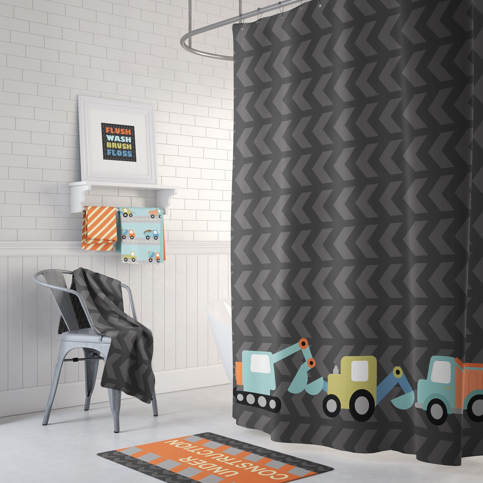 Construction Bathroom Collection Tractor Bathroom Etsy