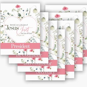 PRINTABLE binder covers 2024 youth theme young women theme printable binder cover, Disciples of Jesus Christ scripture class & presidency