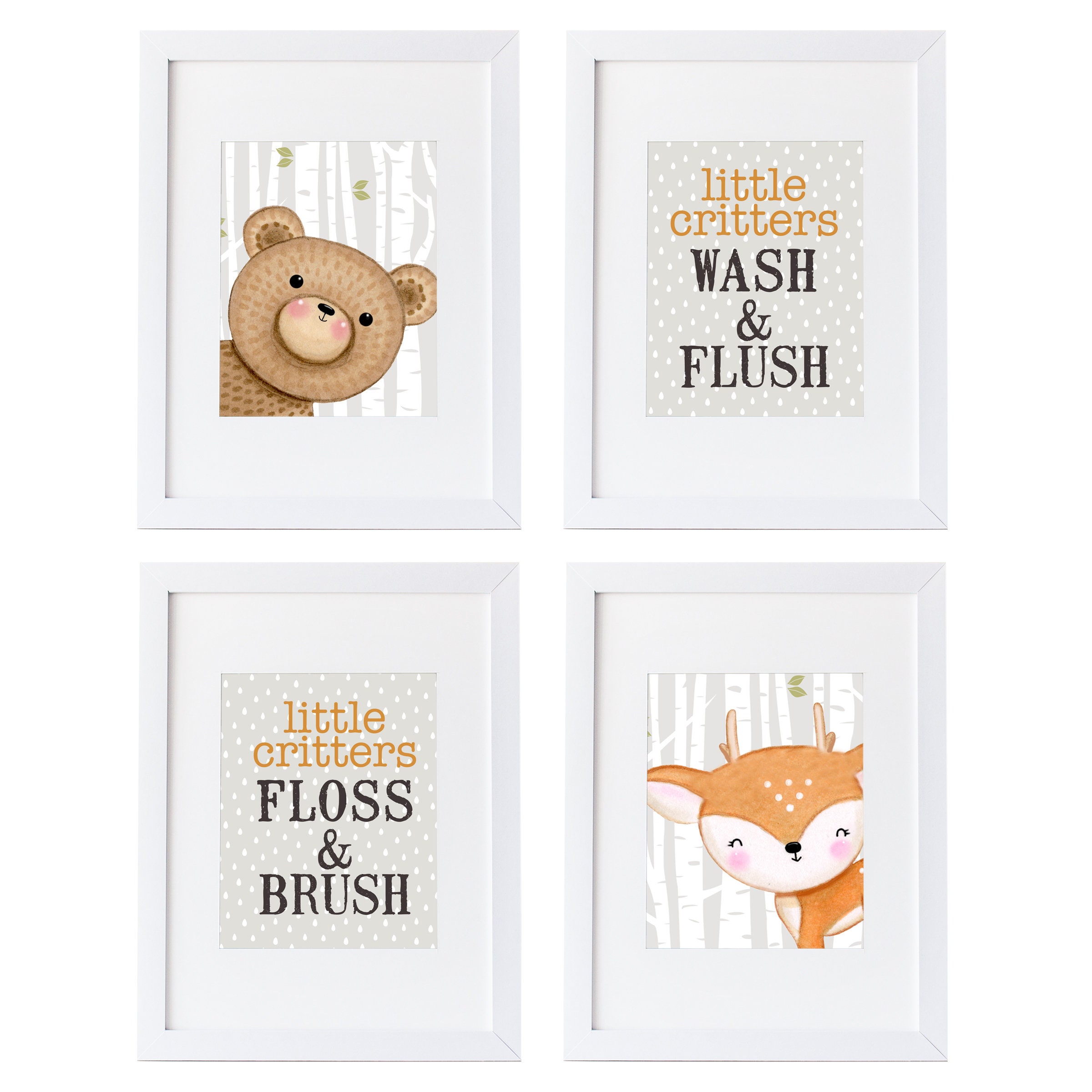 Woodland Bathroom Collection Wald bad Badezimmer Set Tiere Etsy