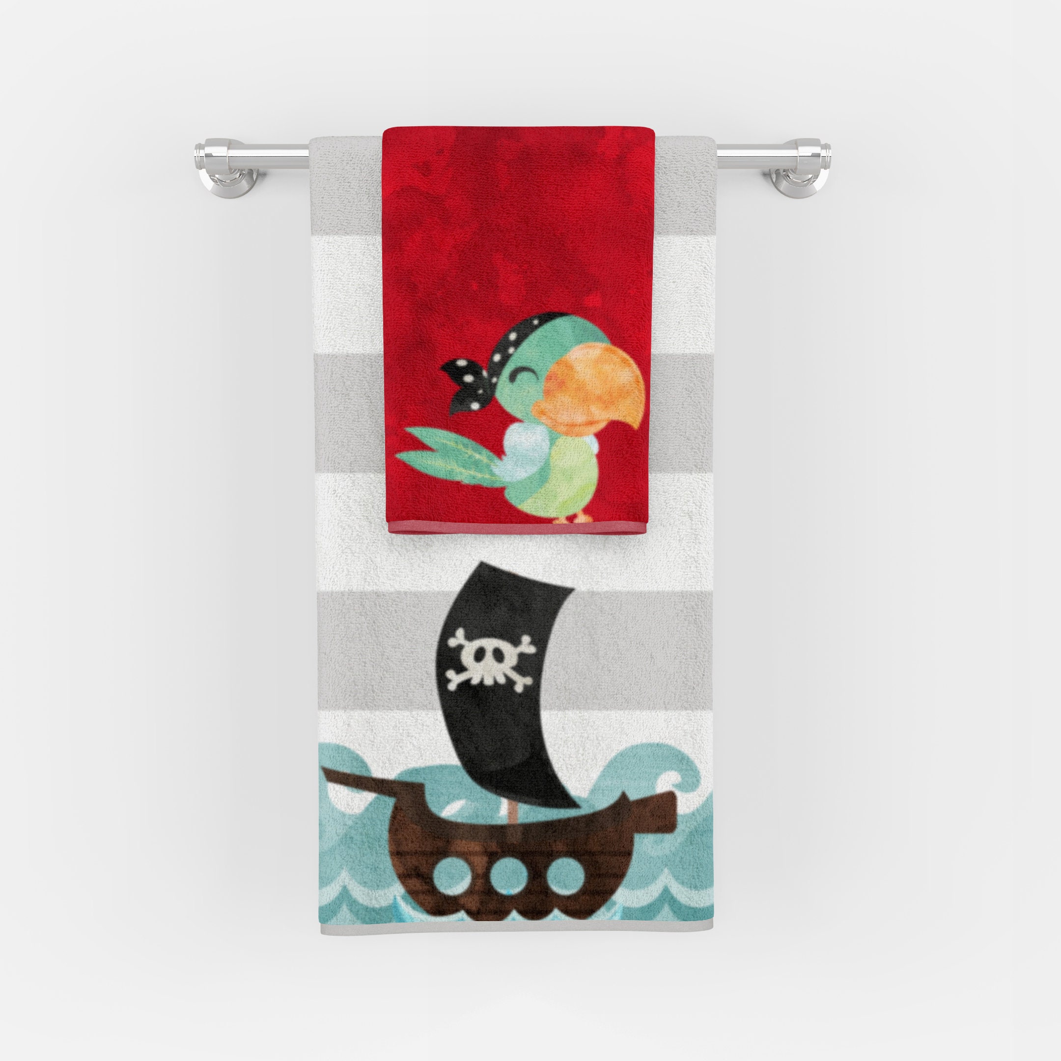 Colección de baños de sirena pirata bañera y toalla de mano | Etsy