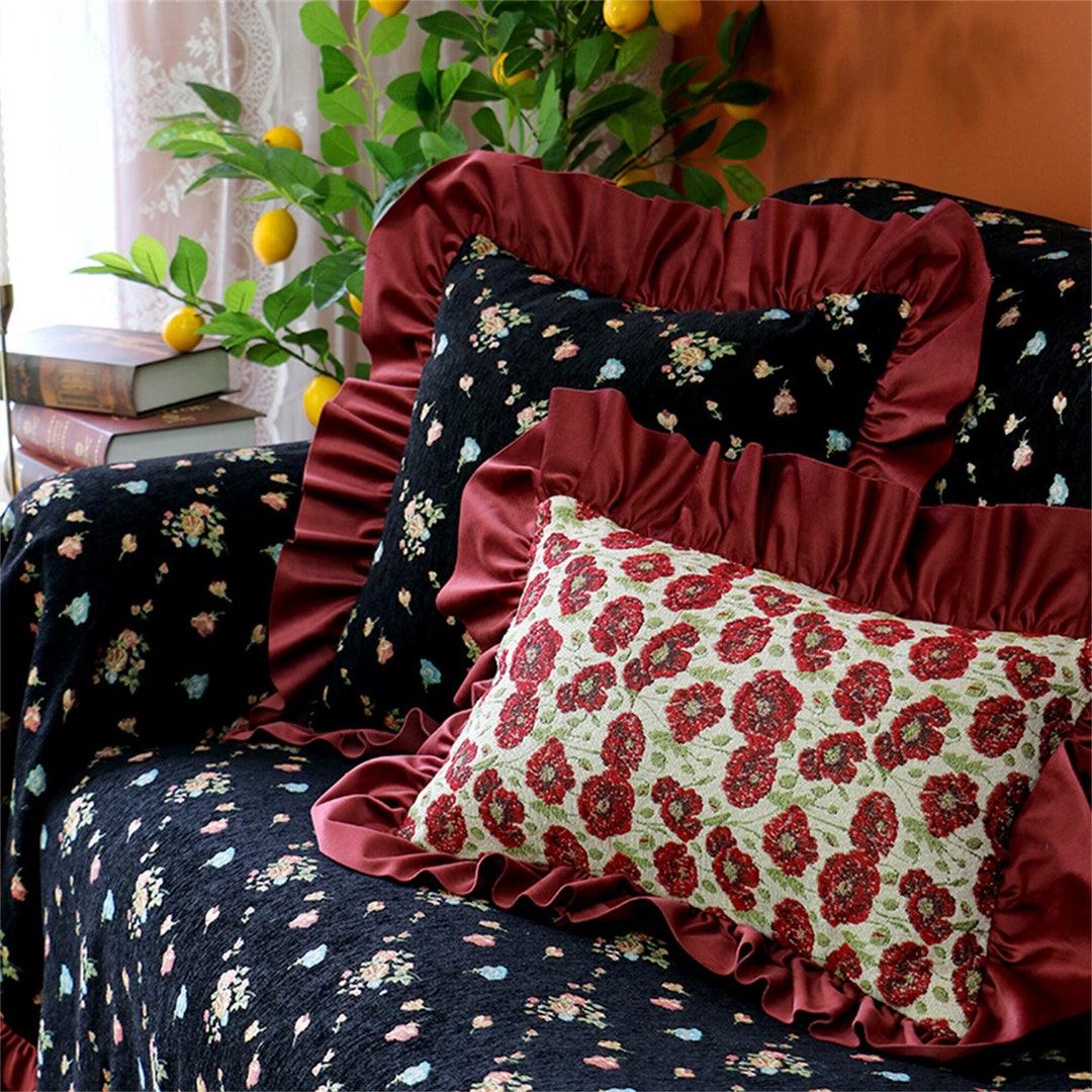 American Style Pillow/vintage Rose Pillow/sofa Pillow/living Room