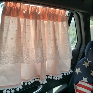 Cotton Car Curtains/ Shade for Babies With Suction Cups Curtain/  Car Valance Shade/Window Décor/Backdrop/ Cars Valance Curtain/for Dad