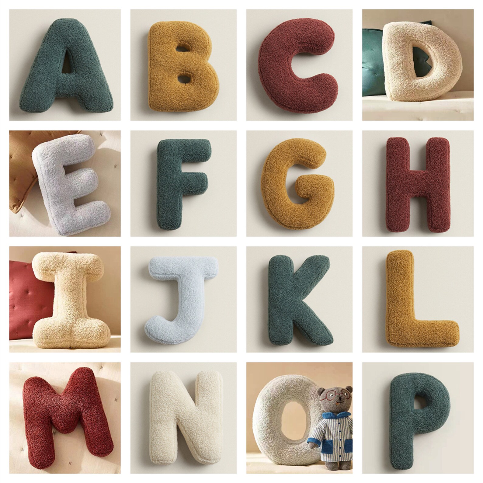 Cuddly Letter Pillow/alphabet Cushion/number Decor Etsy