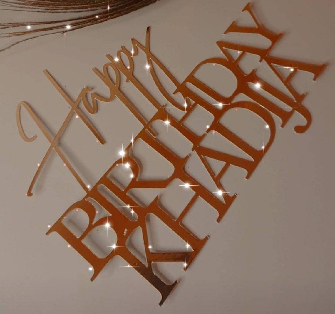 Happy BIRTHDAY Cake Toppers Birthday Custom Topper Etsy