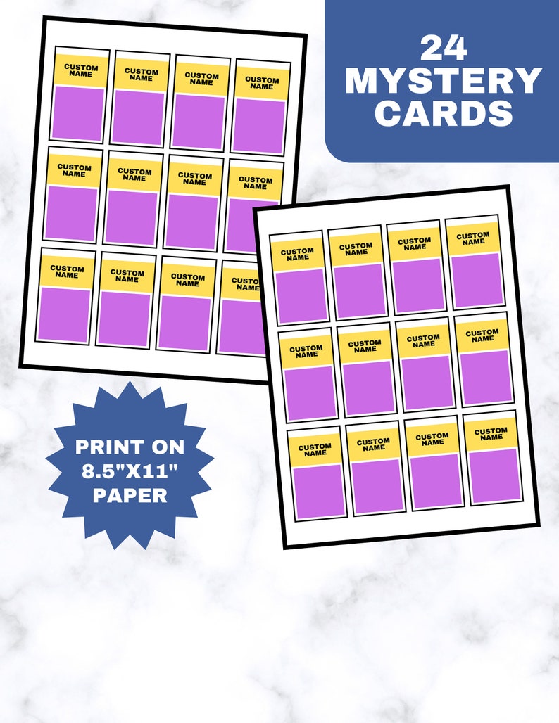 Personalized guess who template make print at home digital download