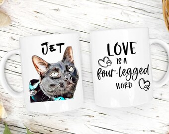 Custom Cat Mug, Custom Pet mug, Custom Dog mug, Personalized Animal gift, Custom Dog gift, Custom Cat gift, Pet Memorial gift, Coffee mug