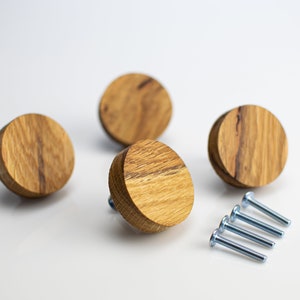 Runde Eiche Griffen - IKEA Hemnes - Griffe für Schubladen oder Schränke - Holzknauf