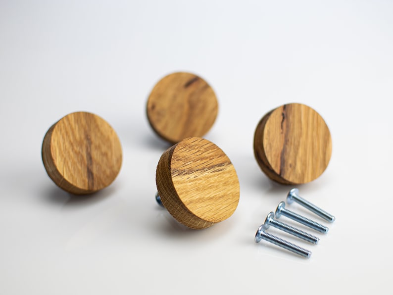 Runde Eiche Griffen IKEA Hemnes Griffe für Schubladen oder Schränke Holzknauf Bild 1