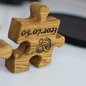 Puzzle 2 Stück Hochzeitsgeschenk Individuelles 3D Geschenk aus Holz für besondere Anlässe mit Gravur Bild 9