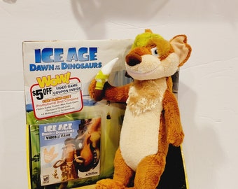 Toys R Us Ice Age 3 Dawn of The Dinosaurs 12" Plush - Buck w/Promo Disc