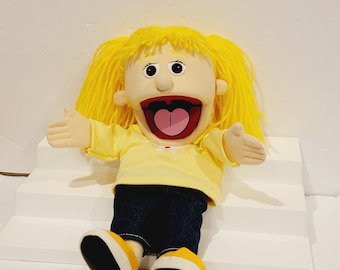 Silly Puppets 14" Katie, Peach Girl, Hand Puppet
