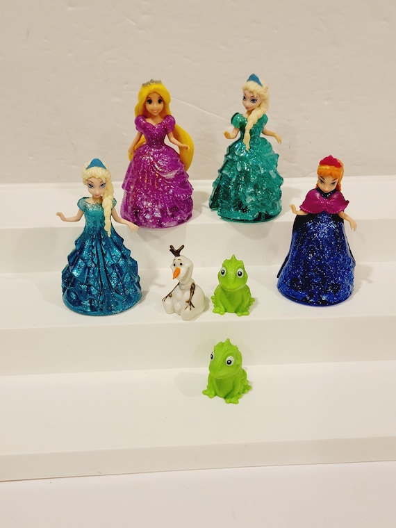 Disney Princess Sparkle Magiclip Glitter Glider Doll Set Etsy