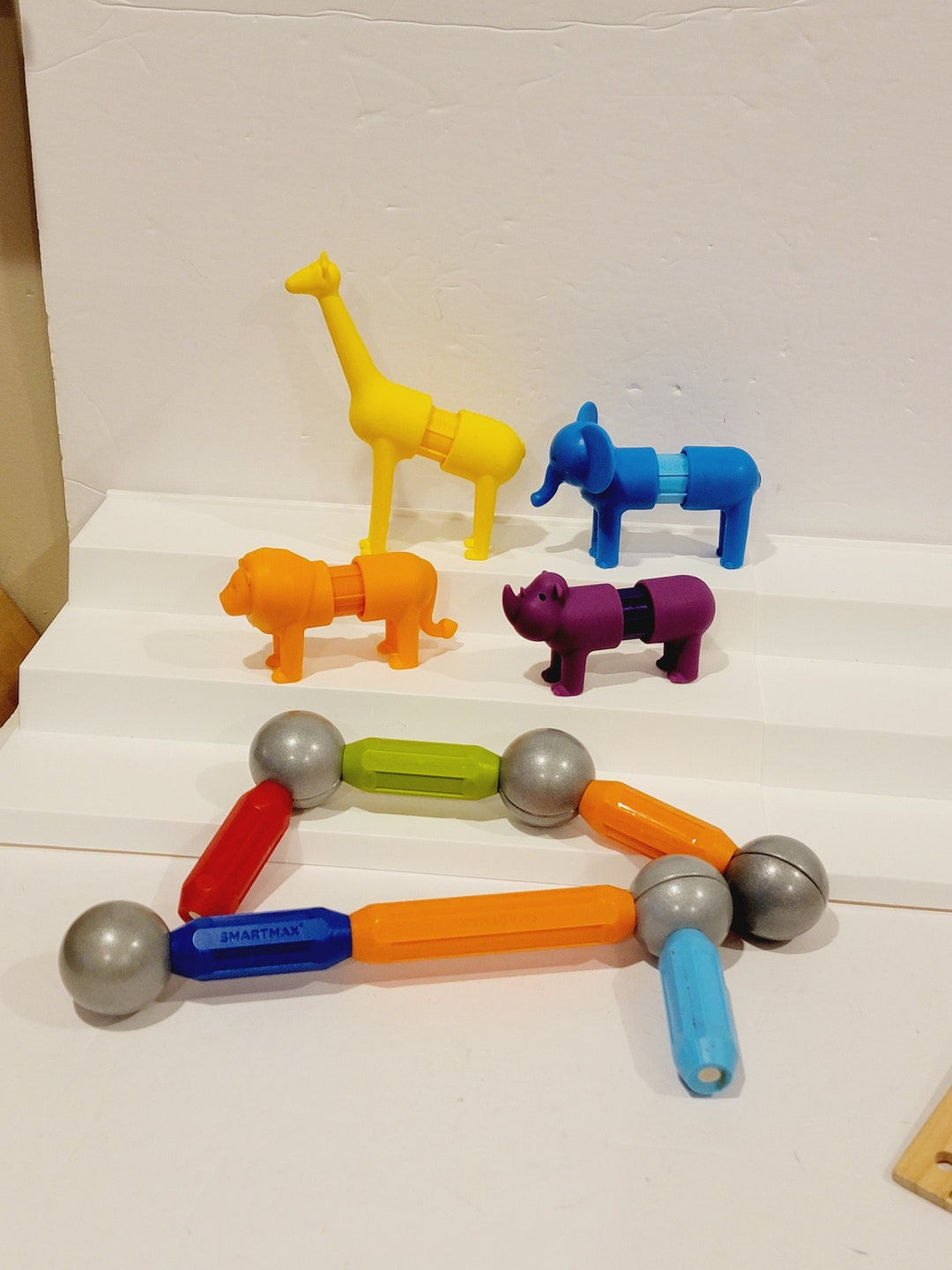 Smartmax Magnetic Building Set W/ Safari Animals - Etsy