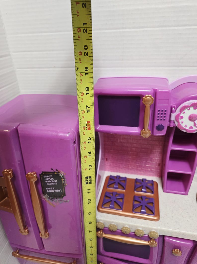 Our Generation Purple Gourmet Kitchen Set With Refrigerator For 18 our-generation-purple-gourmet-kitchen-set-with-refrigerator-for-18