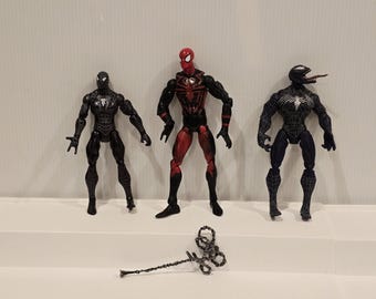 Vintage Spider-Man and Venom Action Figure Set