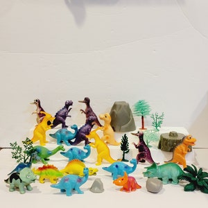 Cartoon Colorful Dinosaur Figure Set