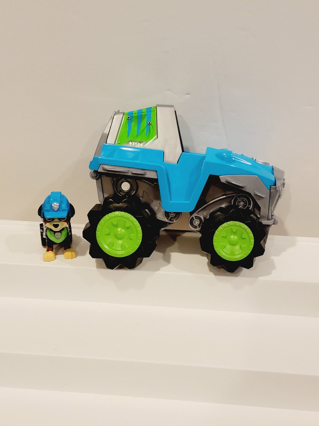 Paw Patrol Dino Rescue Rex Deluxe Rev up Vehicle and Figure - Etsy