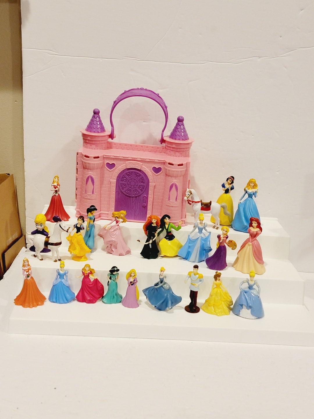 Disney Princess Magical Castle Playset With 23 Mini Dolls Etsy
