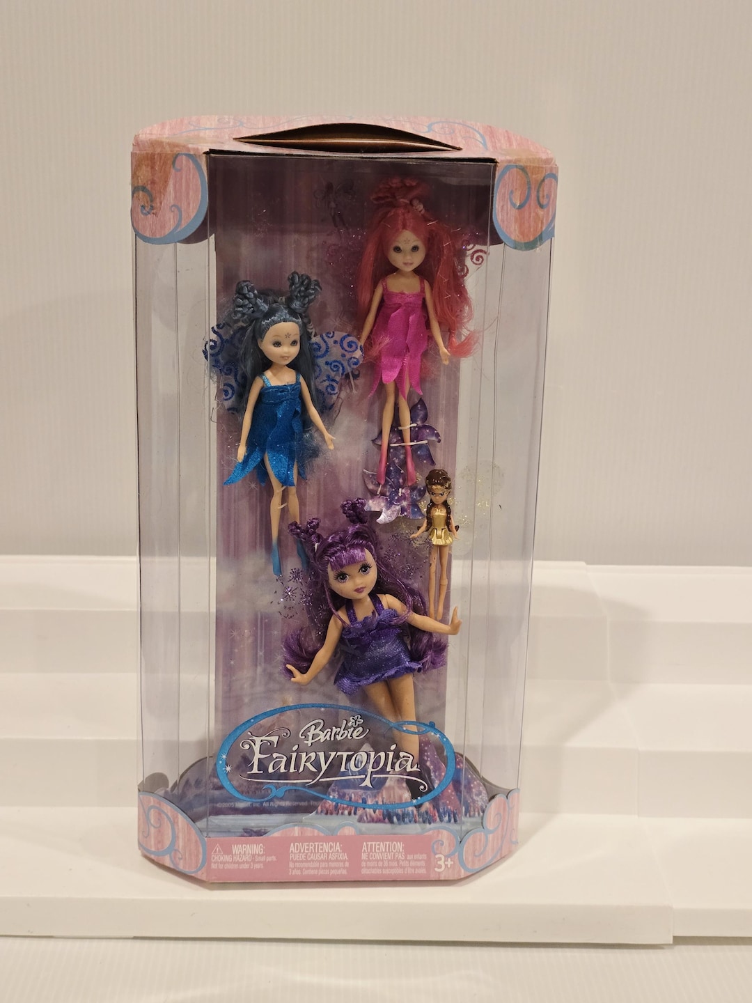 Fairytopia 4 Fairies Wingdom Pink Blue Purple Gold Mini Fairies