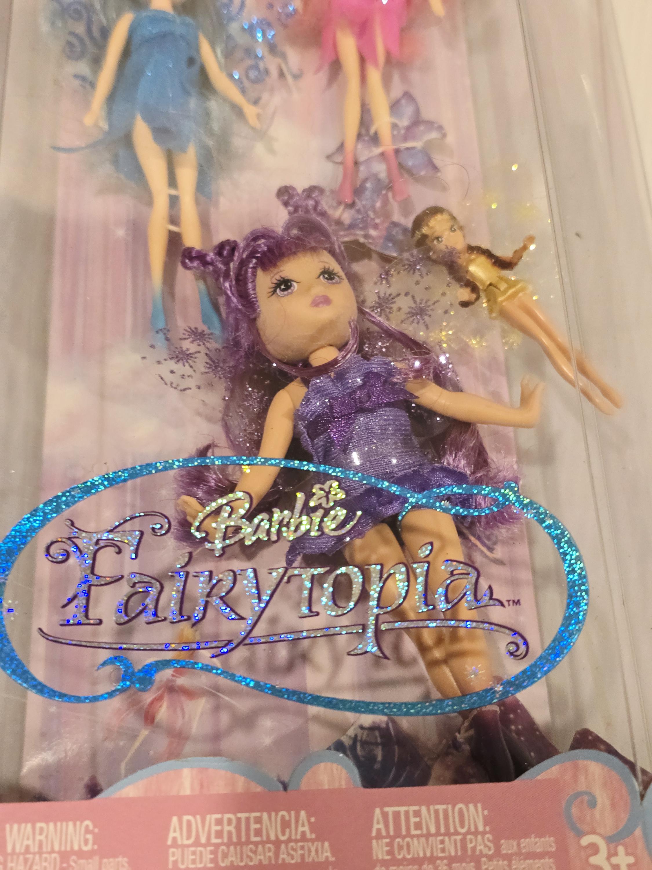 Fairytopia 4 Fairies Wingdom Pink Blue Purple Gold Mini Fairies