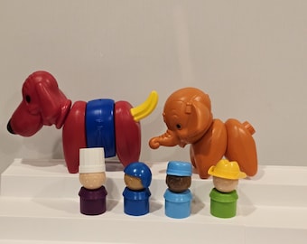 Figuras y animales desmontables de Li'L Tuppers vintage