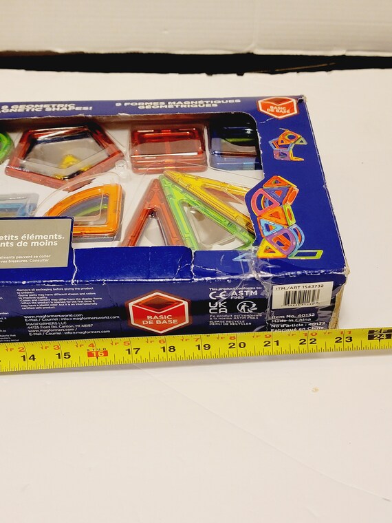 Magformers 60 piece Construction Geometric Magnetic Shape Set Etsy Canada