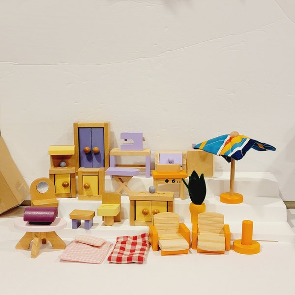 Kidkraft Wooden Dollhouse Furniture Set