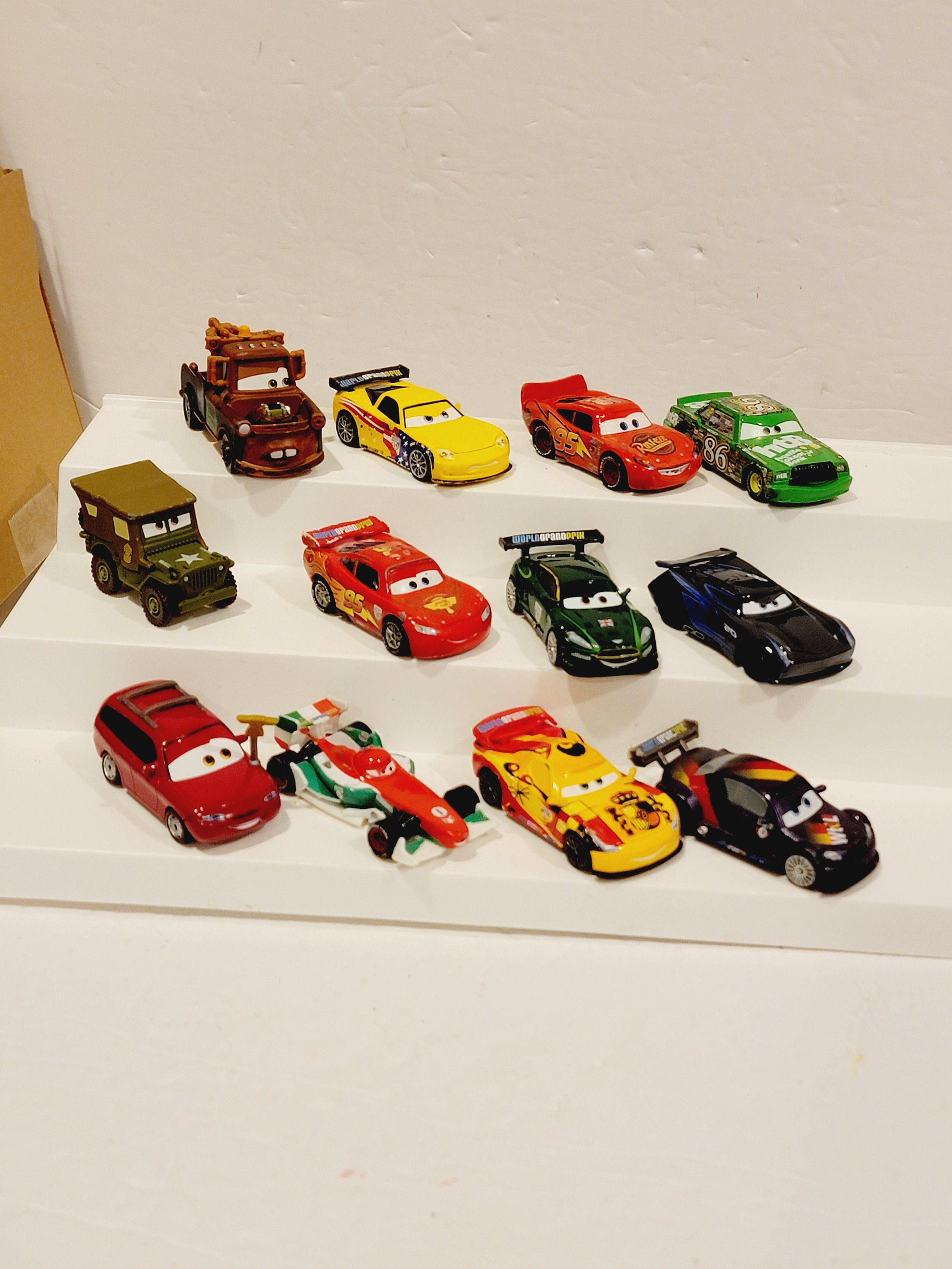 Disney Pixar Grand Prix Diecast Car Set Etsy