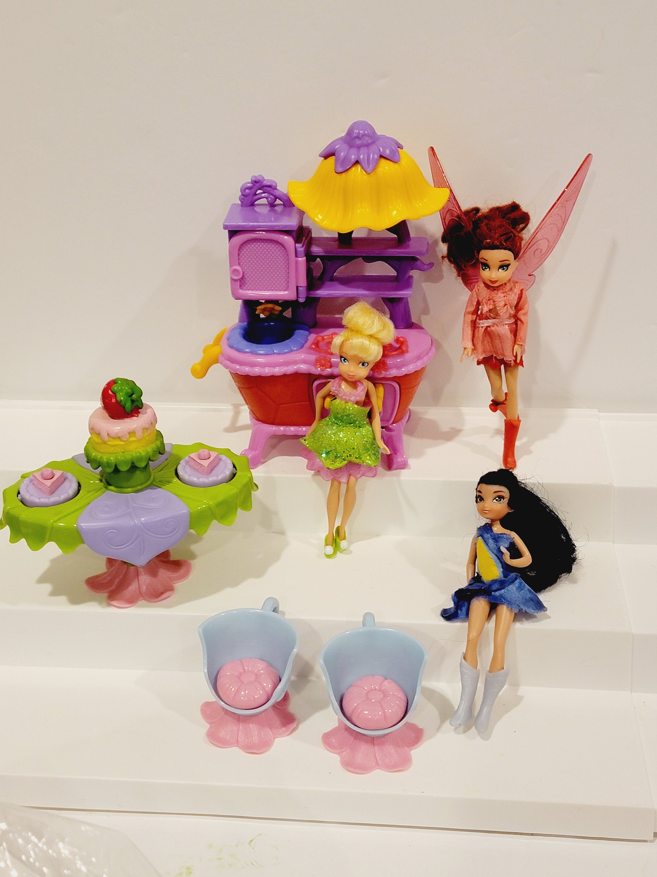 Rare Hard To Find Disney Store Exclusive Tinkerbell Teapot Tea Set