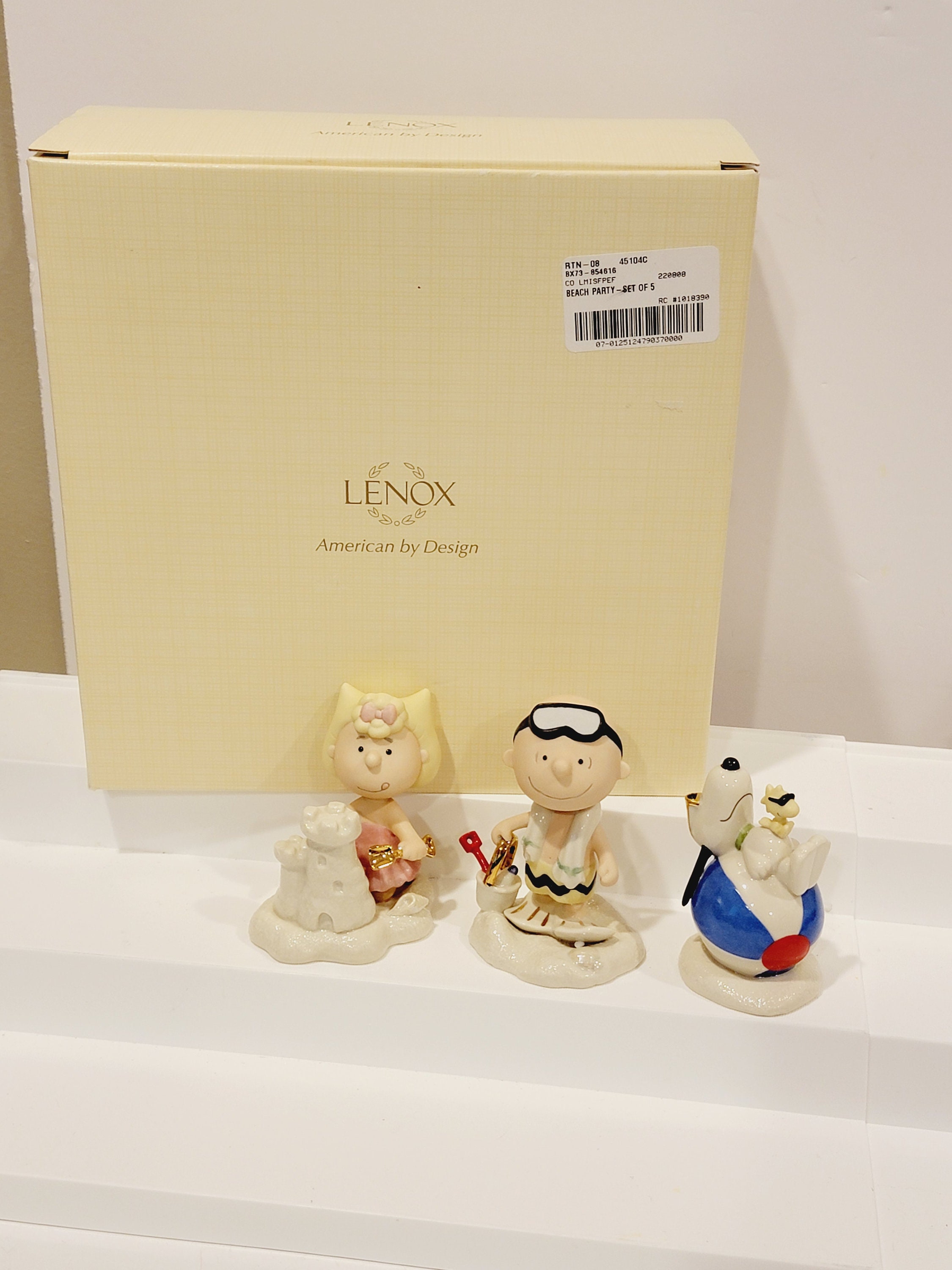 Lenox Peanuts Beach Party Set of 3 Figurines With Box - Etsy
