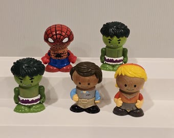 Marvel Super Hero Learning Curve Play Town Wooden People Figure Set