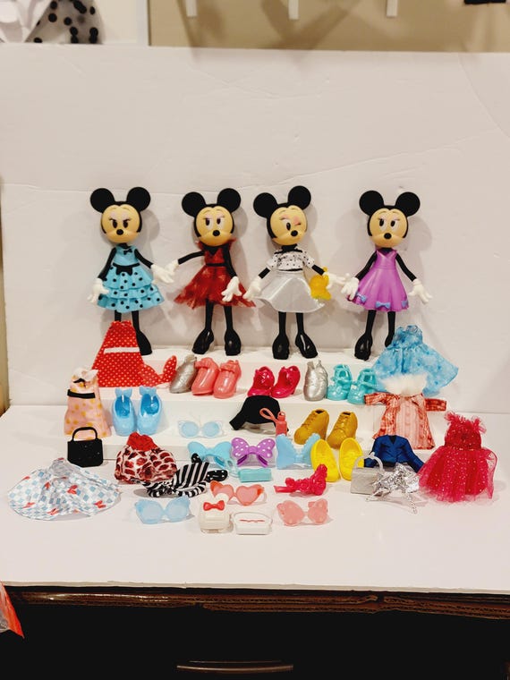 Disney Minnie Mouse Sweet Fashion Posable Dress up Doll and Accessories Set Etsy