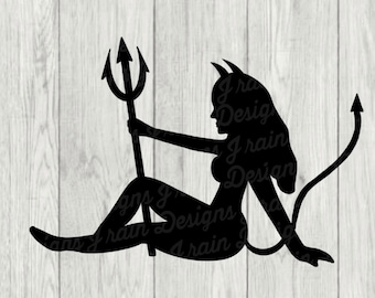 Devil chick svg - devil svg - satans wife svg - devil clipart - women svg - png - DXF - eps - evil svg