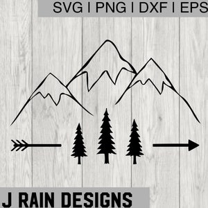 Góra SVG - kemping SVG - na zewnątrz SVG - drzewa SVG - clipart górski - kemping png - outdoory SVG - outdoorsy png - DXF - eps - naklejka