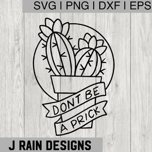 Ne soyez pas une piqûre SVG - Cactus SVG - cactus png - cactus DXF - cactus eps - plante svg - svg drôle - svg mignon - pirick svg - cactus mignon svg