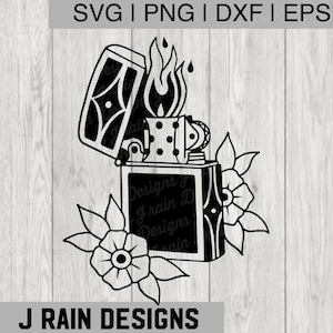 Lighter svg - lighter png - lighter DXF - lighter eps - fire svg - fire eps - flower svg - flower png - fire png - flame clipart