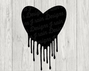 Melting heart SVG - heart svg - melting heart - heart clipart - heart DXF - heart png - heart eps - love svg - love png