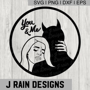 You & me svg - devil svg - lady svg - devil clipart - satan clipart - satan DXF - devil DXF - lady png - devil png - satan png
